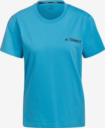 ADIDAS TERREX Funkcionalna majica 'Mountain Fun' | modra barva: sprednja stran