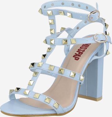 Misspap Sandalen met riem in Blauw: voorkant