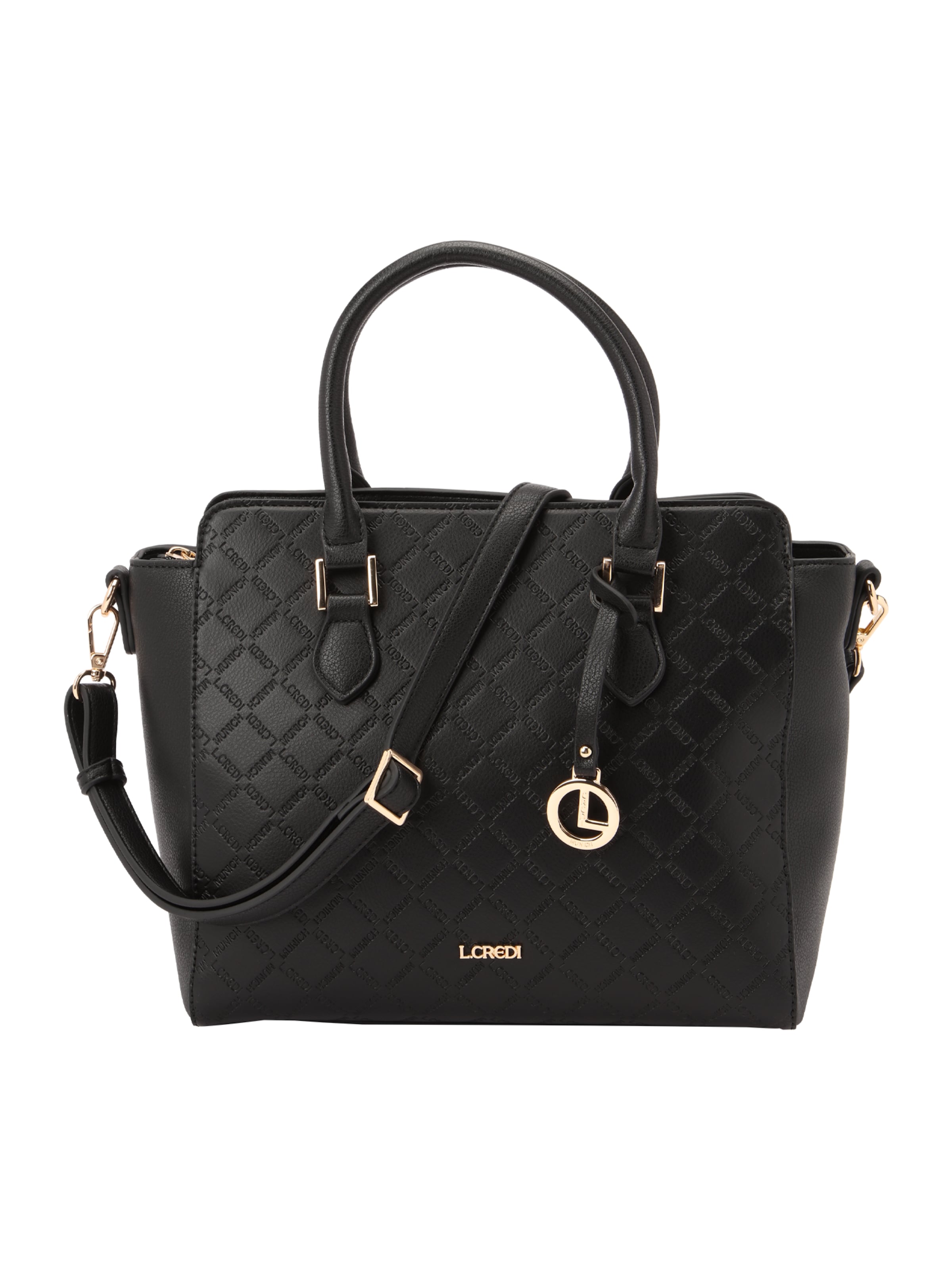 L.CREDI Tasche 'Filiberta' in Schwarz: Vorderseite