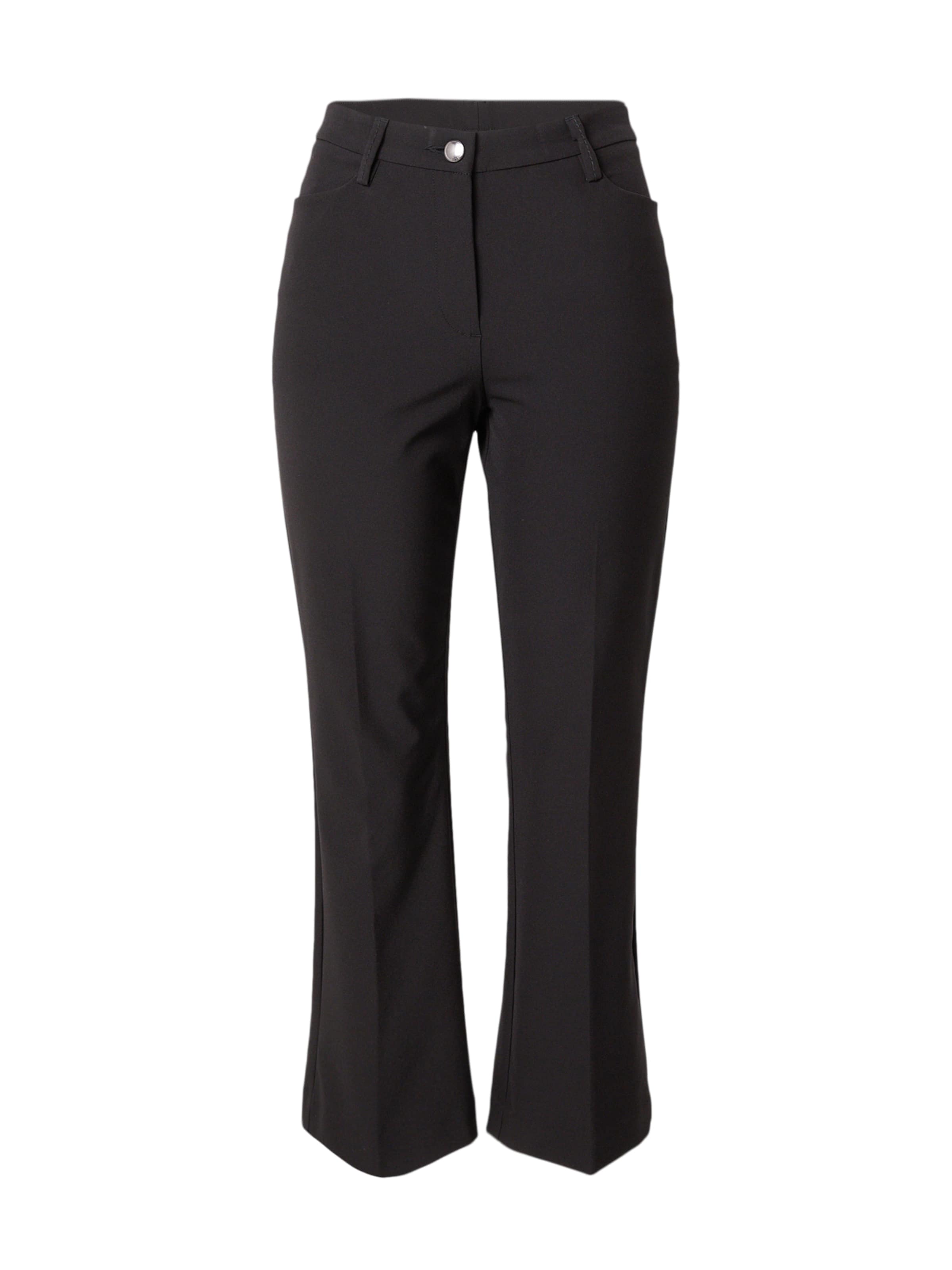 MAC Flared Παντελόνι με τσάκιση 'Aida Kick' σε μαύρο: μπροστά