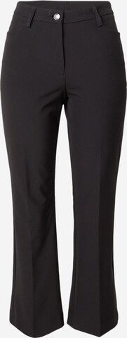 MAC Rozkloszowany krój Spodnie w kant 'Aida Kick' w kolorze czarny: przód