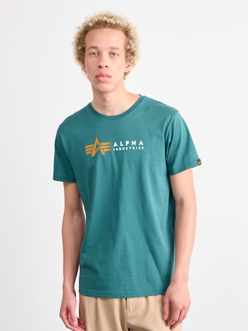 ALPHA INDUSTRIES Футболка в Зеленый: спереди