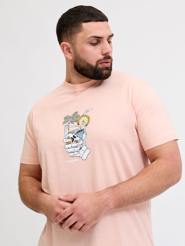 Jack & Jones Plus Shirt in Oranje: voorkant