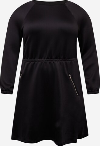 Robe 'Floria' ABOUT YOU Curvy en noir : devant