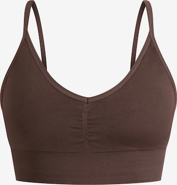 Bustier Soutien-gorge de sport Smilodox en marron : devant