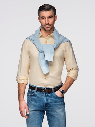 Coupe regular Chemise 'OM-SHOS-0183' Ombre en jaune