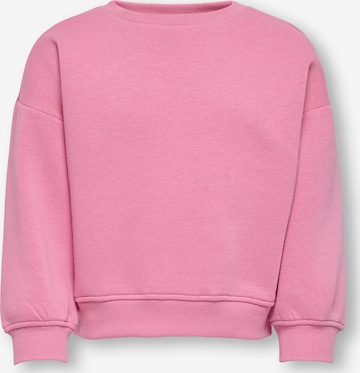 Only Mini Collegepaita 'KMGSWEAT' värissä vaaleanpunainen: etupuoli