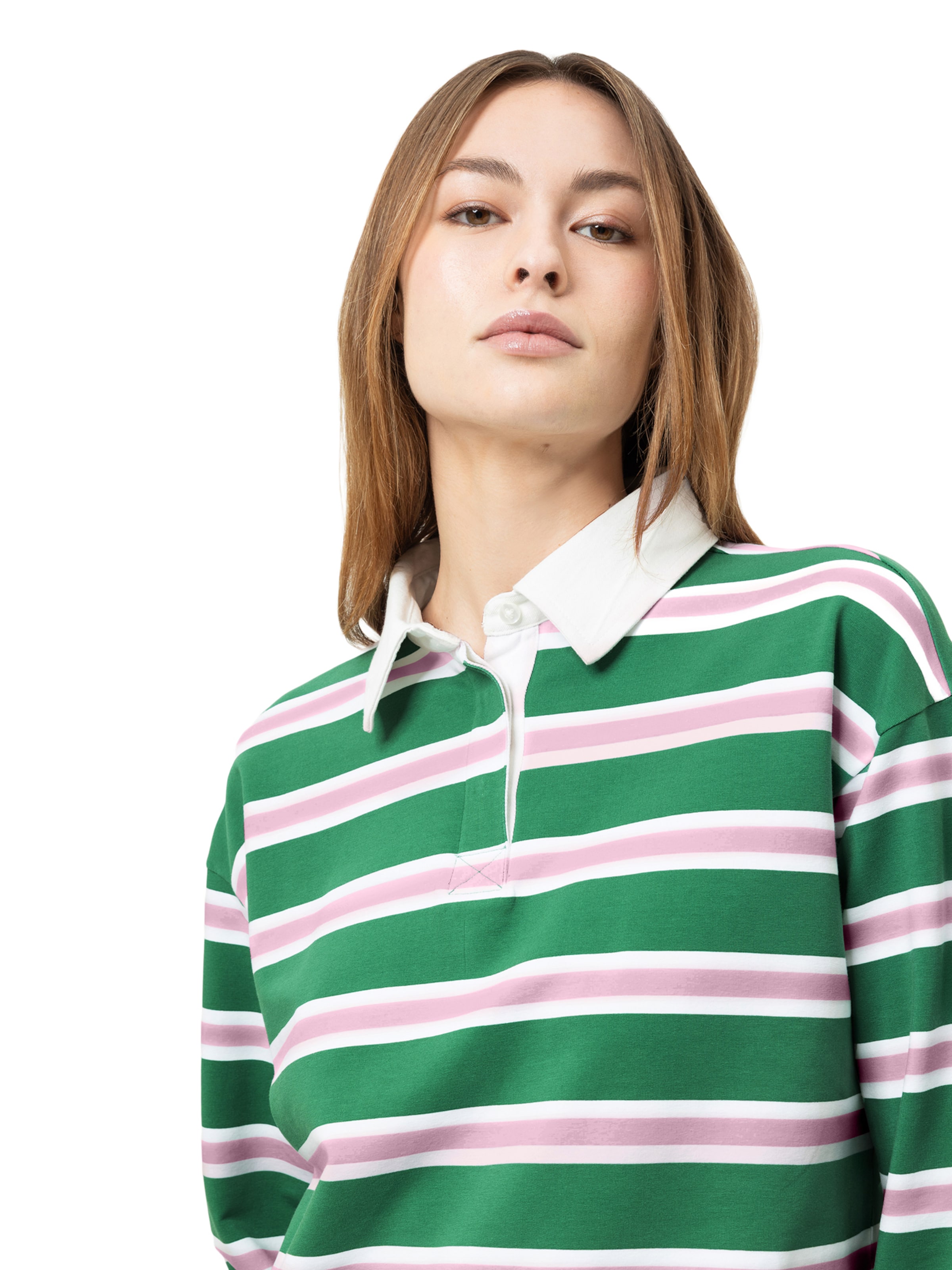 Sweat-shirt ' Serie Touchline Stripes ' Mey en vert