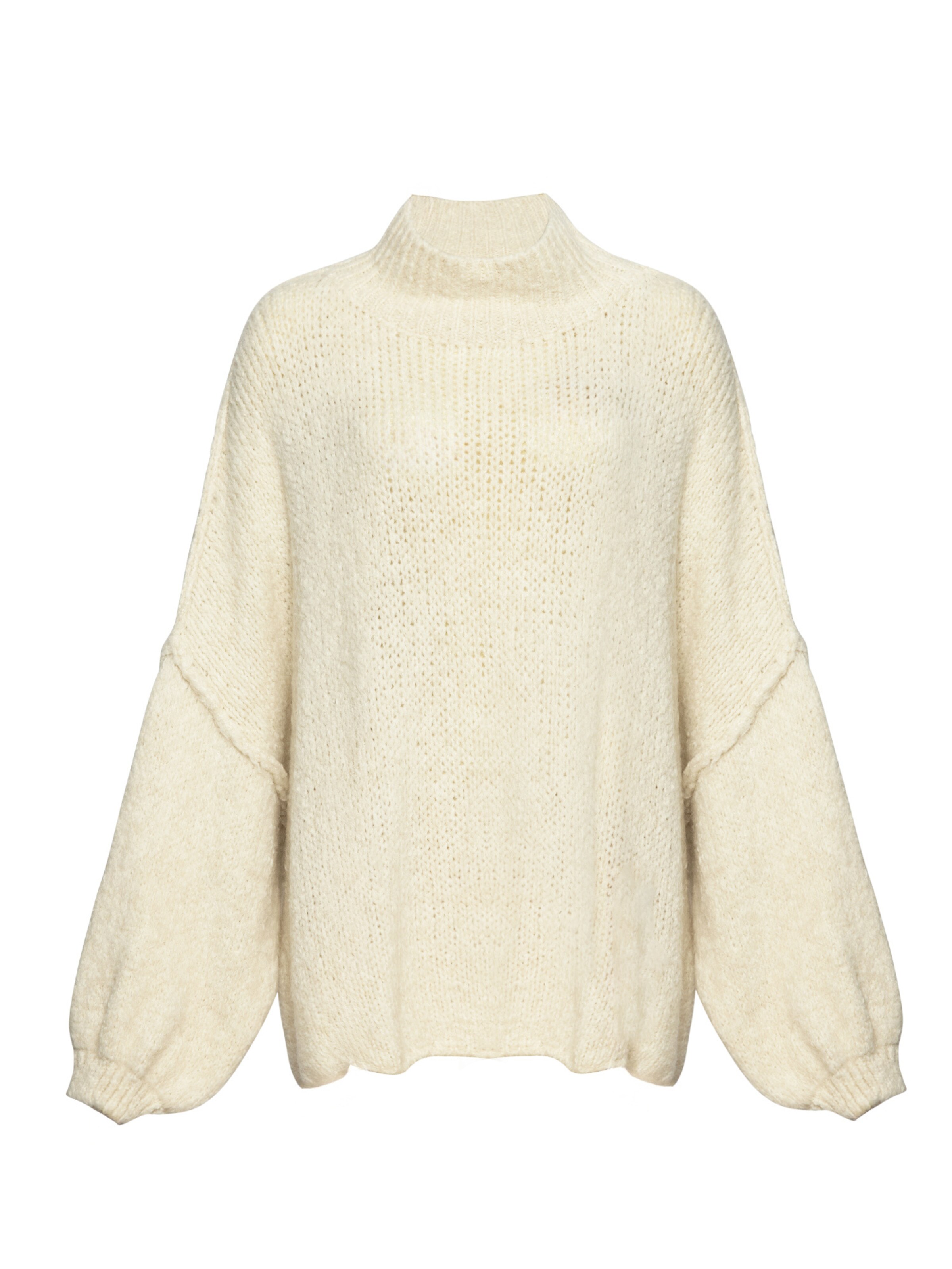 Lilavie Strickpullover ' Maraa ' in Beige: Vorderseite