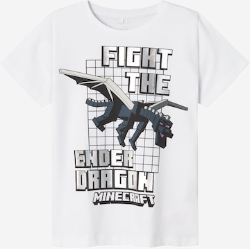 NAME IT T-Shirt 'Minecraft' in Weiß: Vorderseite