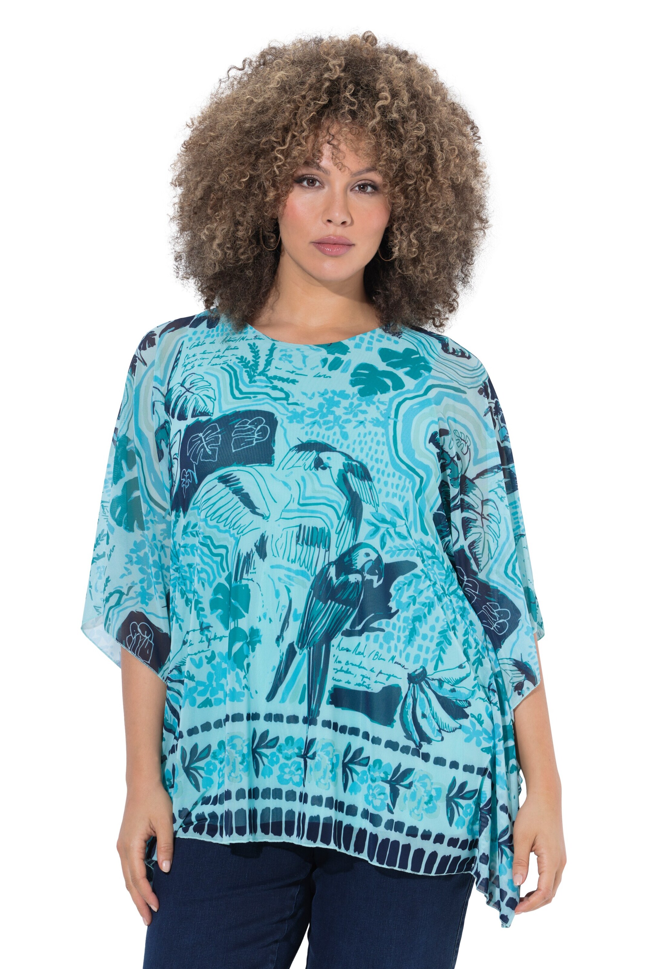 Ulla Popken Blouse in Blauw: voorkant