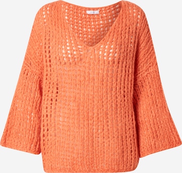 Hailys Sweater 'Linez' in Orange: front