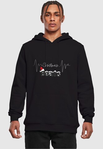 Merchcode Sweatshirt ' Christmas Beats' in Black: front