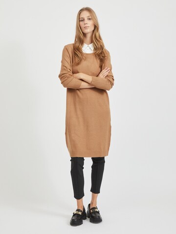 VILA Knitted dress 'Ril' in Brown