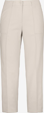 Ulla Popken Regular Pleated Pants in Beige: front