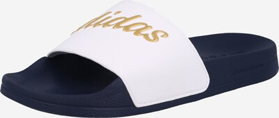 ADIDAS SPORTSWEAR Strand-/Badeschuh 'Adilette Shower' in navy / gold / weiß, Produktansicht