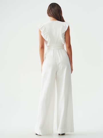 The Fated Jumpsuit 'ISSY ' in White: back