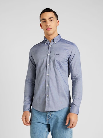 BOSS - Regular Fit Camisa 'ROAN' em azul: frente