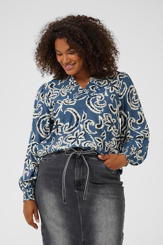 KAFFE CURVE Bluse in Blau
