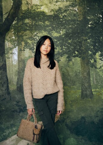 MANGO KIDS Sweater 'Maple' in Brown