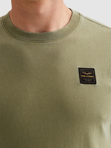 PME Legend T-shirt 'PME LEGEND - T-shirt in a cotton blend with garment-dye wash' i grön