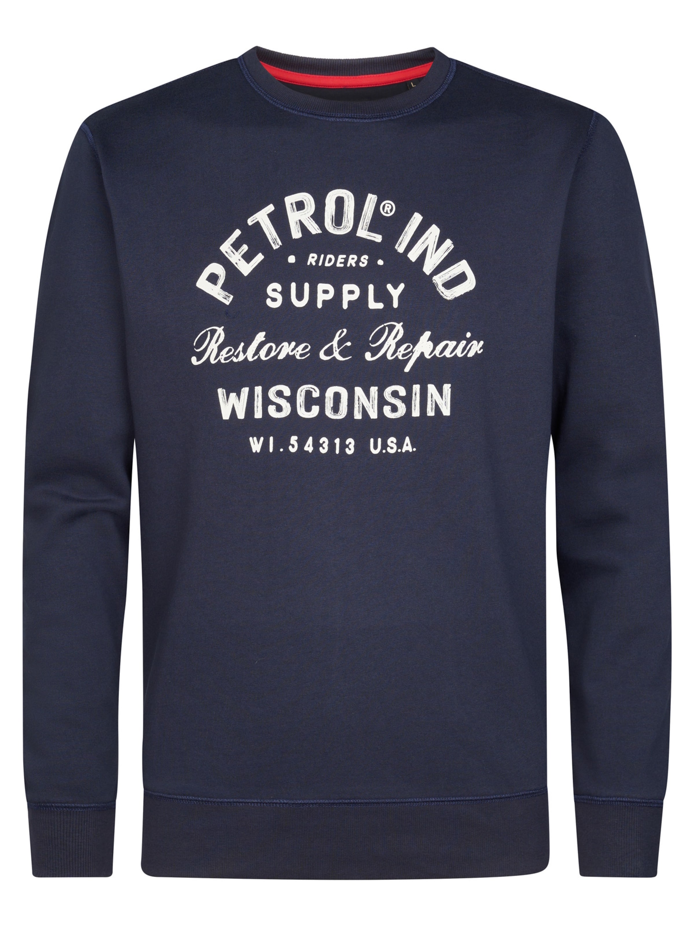 Petrol Industries Sweatshirt in Blauw: voorkant