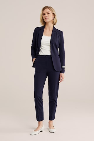 WE Fashion Slimfit Hose in Blau