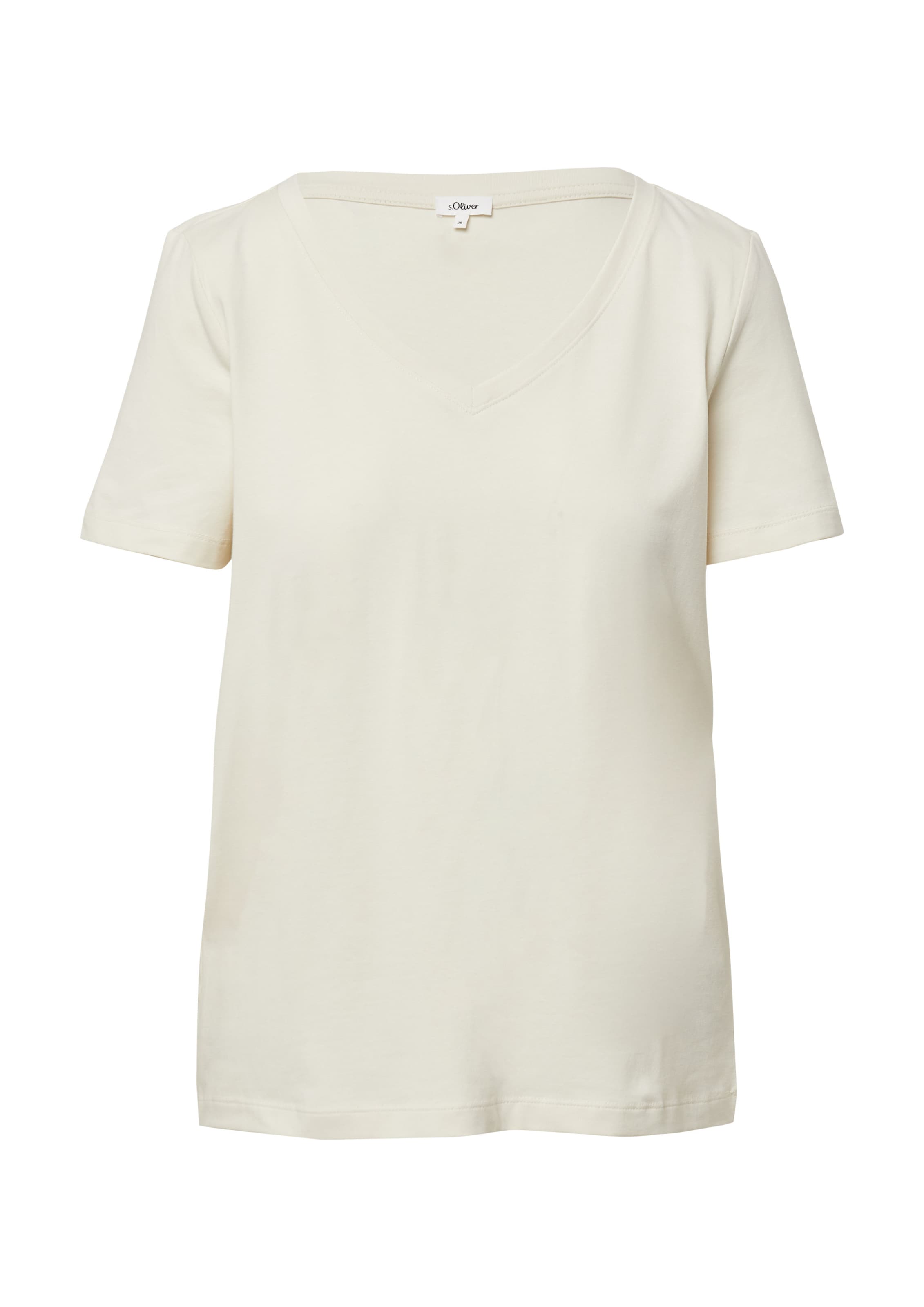 T-shirt s.Oliver en beige : devant