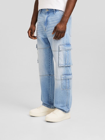 Bershka Loosefit Cargo farmer - kék: elől