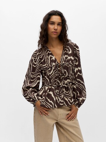 OBJECT Blouse in Bruin: voorkant