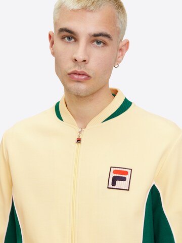 FILA Zip-Up Hoodie 'SETTANTA' in Yellow