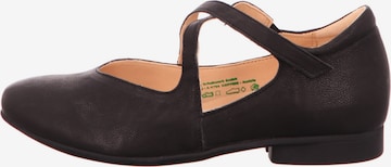 THINK! Ballet Flats with Strap in Brown