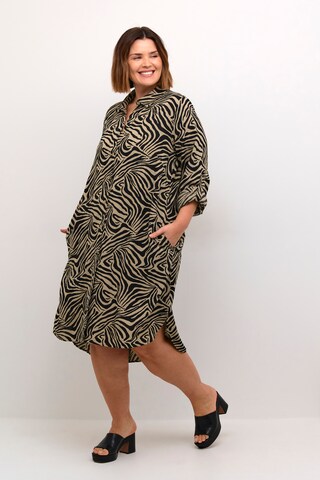KAFFE CURVE Jurk 'Mille' in Beige