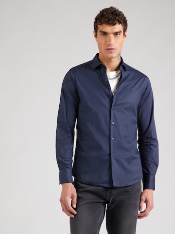 Slim fit Camicia di REPLAY in blu: frontale