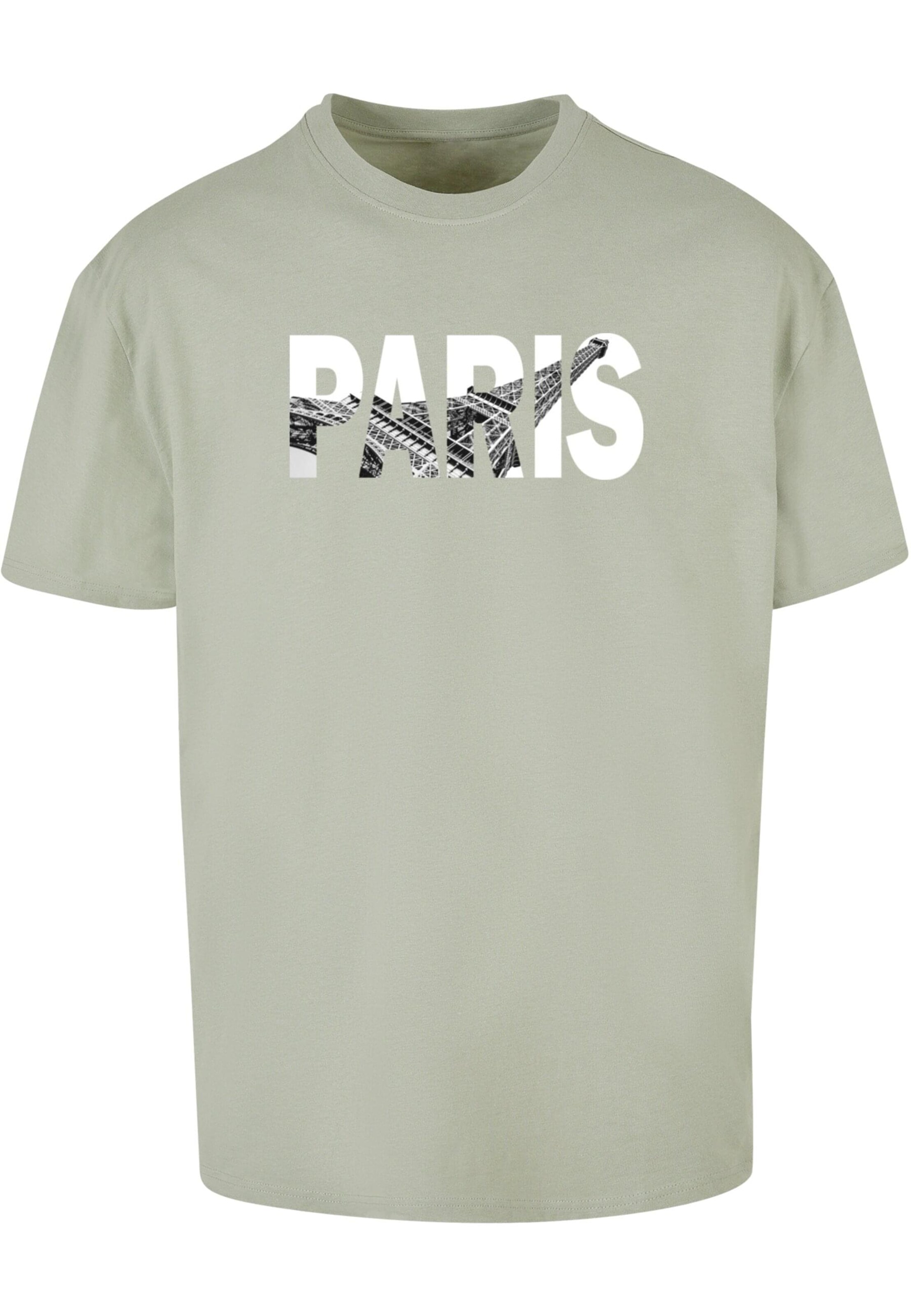 Merchcode Shirt 'Paris Eiffel Tower' in Green: front
