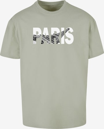 Merchcode Shirt 'Paris Eiffel Tower' in Green: front