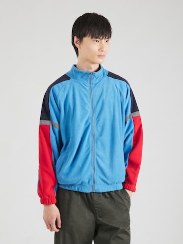 Denim Project Fleecejacke 'Luke' in Blau: Vorderseite
