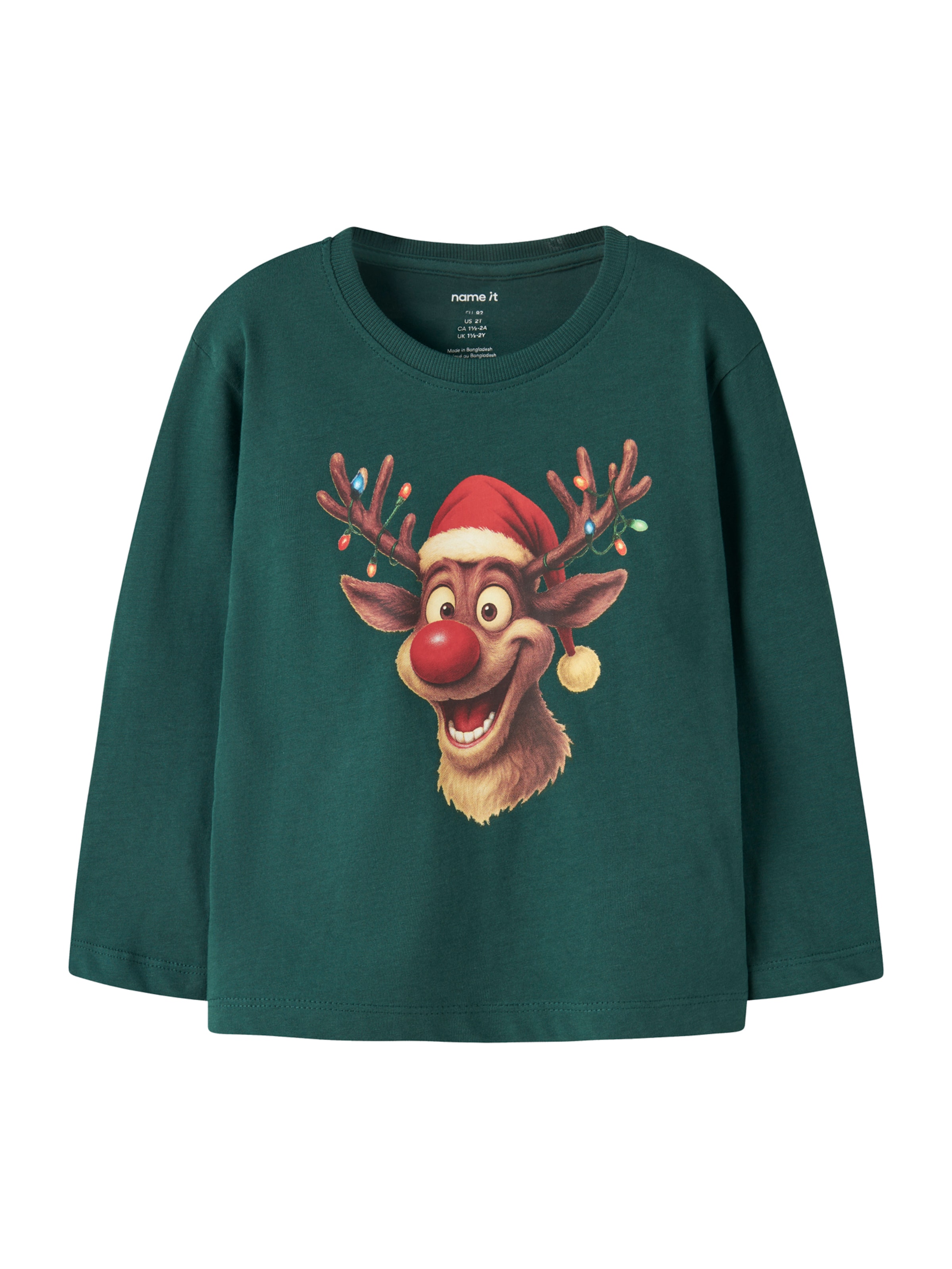 NAME IT Shirt 'NMMVOSMAS' in Green: front