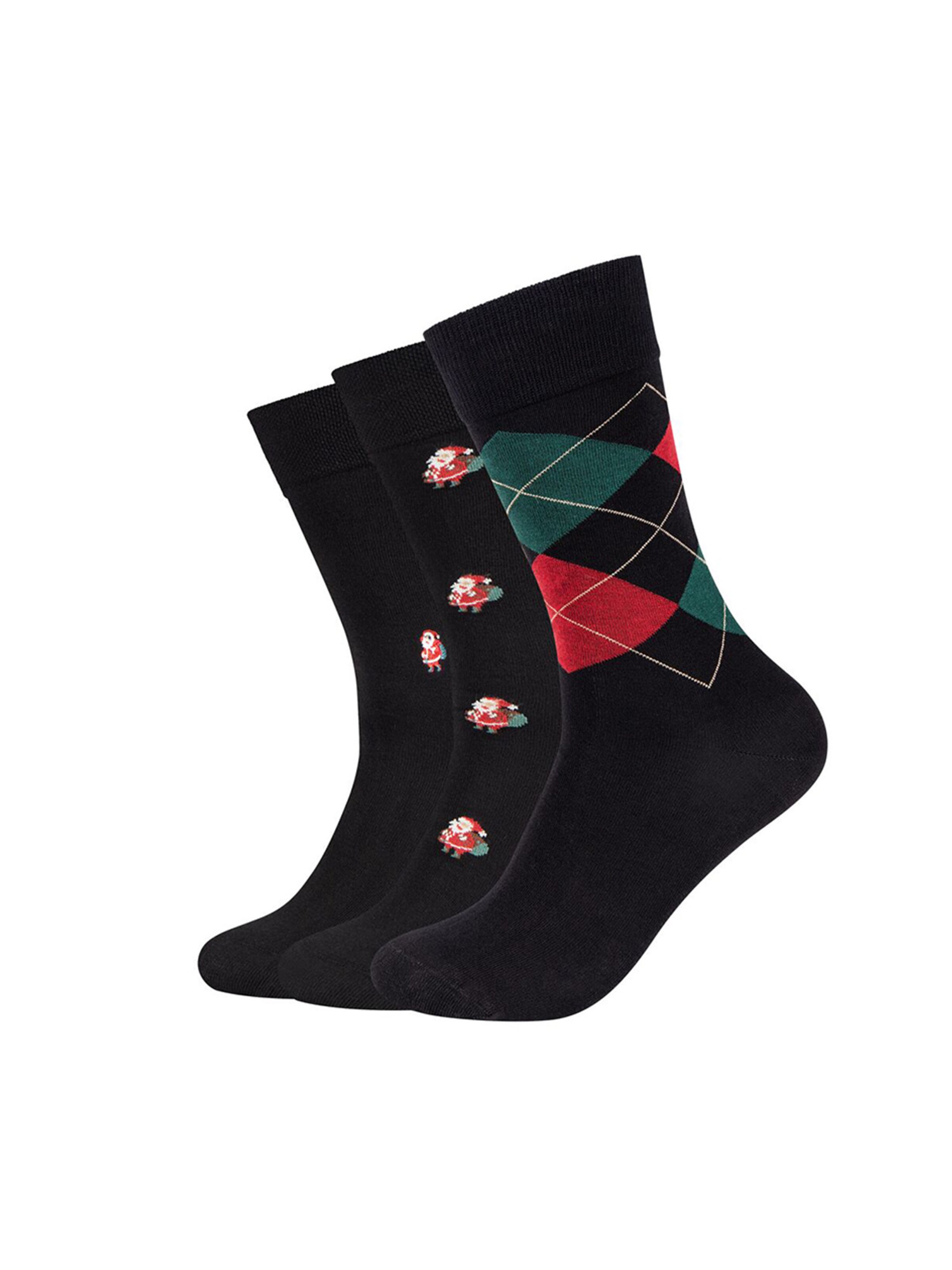 camano Socks in Black: front