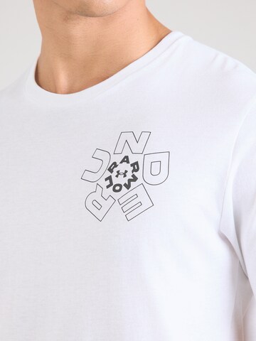 UNDER ARMOUR Λειτουργικό μπλουζάκι 'Radial WM' σε λευκό