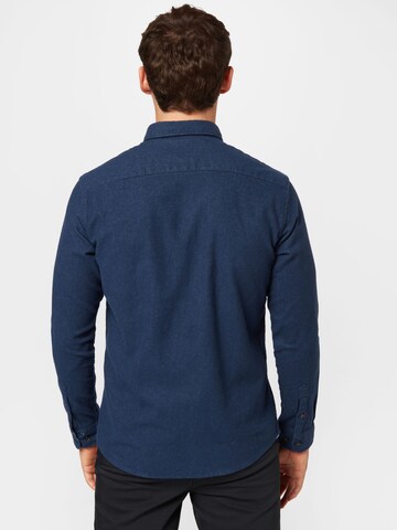 JACK & JONES Regular fit Button Up Shirt 'WALTER' in Blue