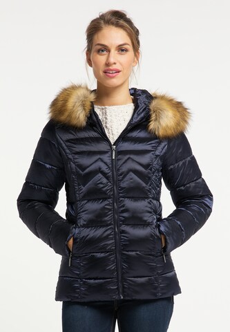 Usha Winterjas in Blauw: voorkant