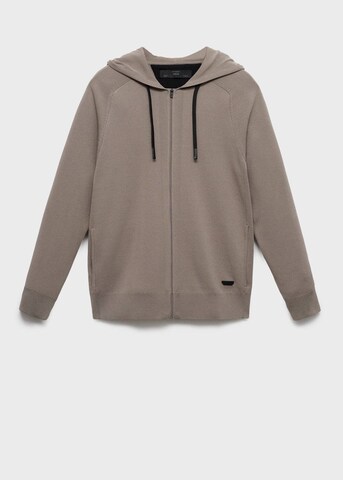 MANGO MAN Knit Cardigan 'Casperh' in Brown