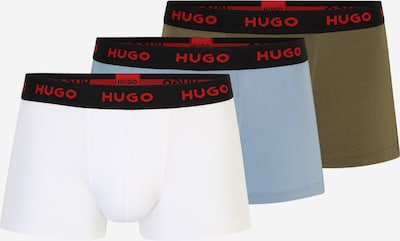 Boxer trumpikės iš HUGO, spalva – šviesiai mėlyna / rusvai žalia / balta, Prekių apžvalga