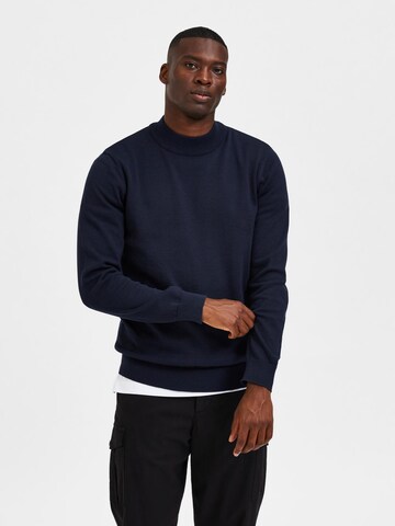 Pull-over 'ROBERT' SELECTED en bleu : devant