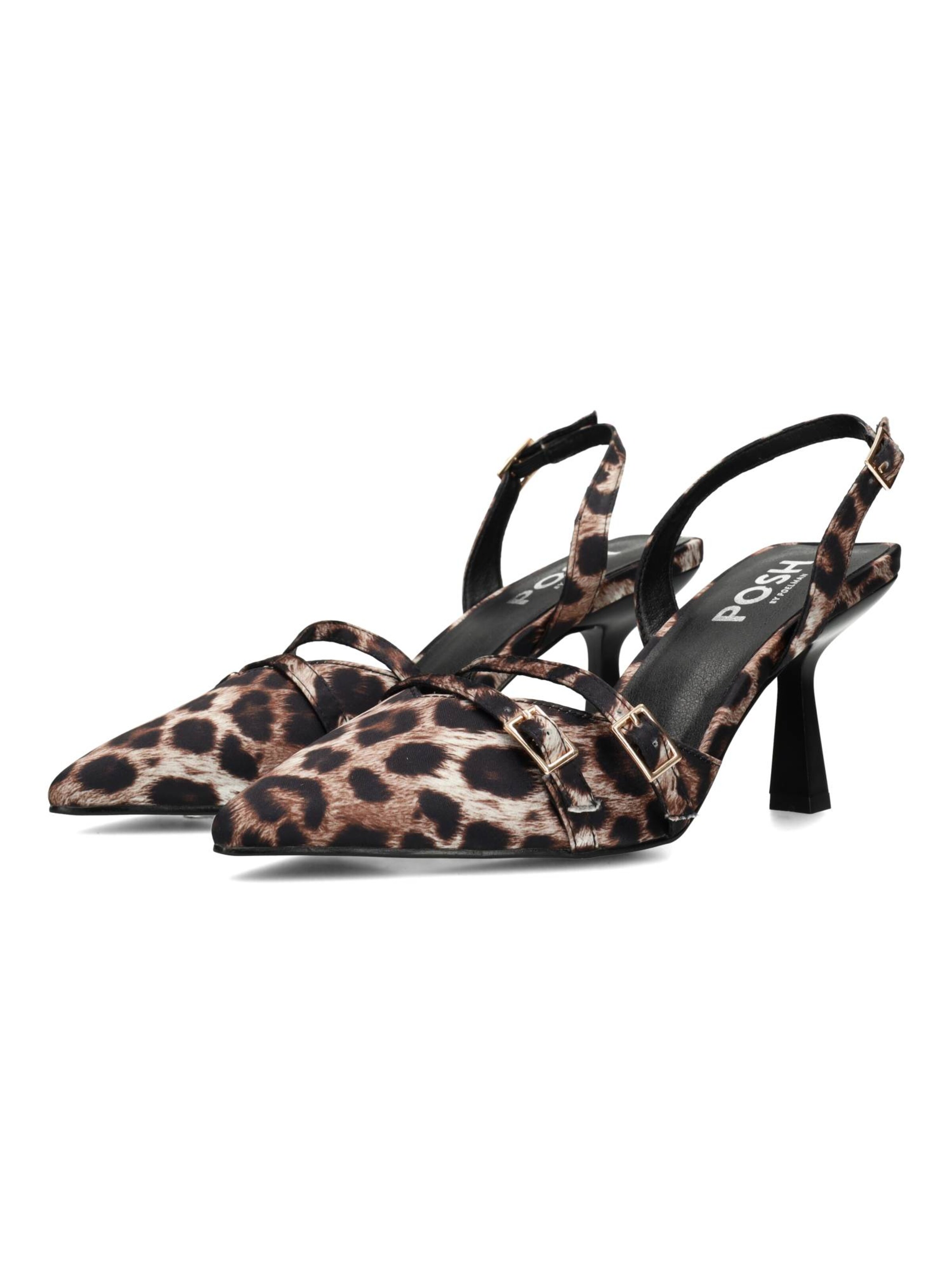 Escarpins à bride arrière 'Pam' POSH by Poelman en marron