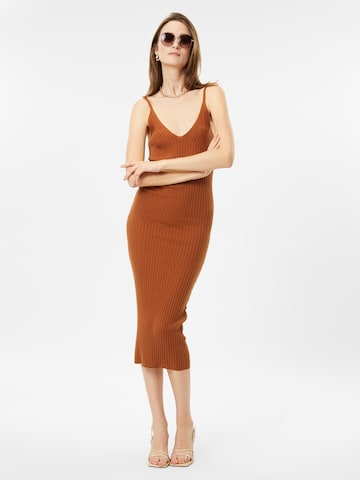 minimum Knit dress 'STRAPPY' in Brown