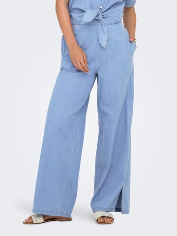 ONLY Wide leg Broek 'ONLNova' in Blauw: voorkant