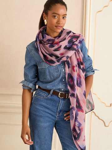 Écharpe love & roses en rose