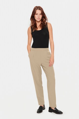 Effilé Pantalon 'Celest' SAINT TROPEZ en beige